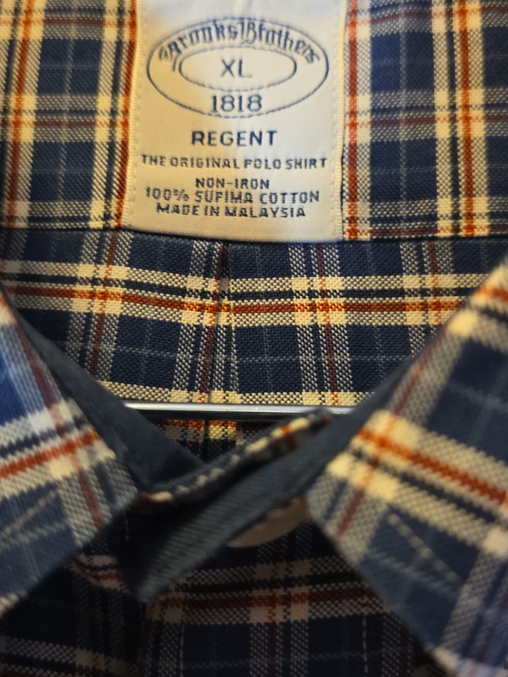 Brooks Brothers 1818 Regent Fit 100% Crisp Supima Cotton No Iron XL EUC - Picture 3 of 10